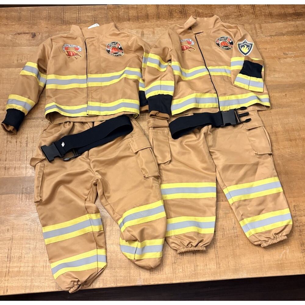 Pair Of Spooktacular Creations Firefighter Costume Three-Piece Size 3T Kids